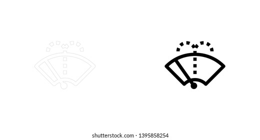 An Illustrated Icon Isolated on a Background - Washer Fluid Reminder Light