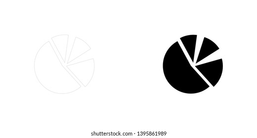 An Illustrated Icon Isolated on a Background - Pie Chart