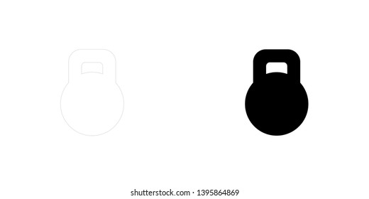 An Illustrated Icon Isolated on a Background - Kettle Bell