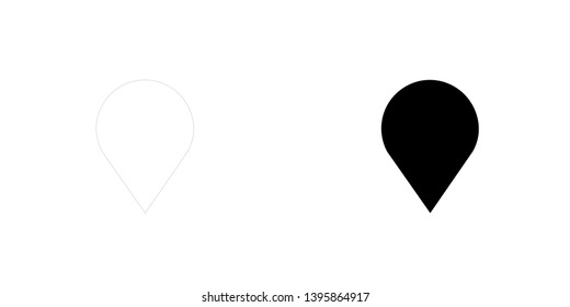An Illustrated Icon Isolated on a Background - Long Map Pointer