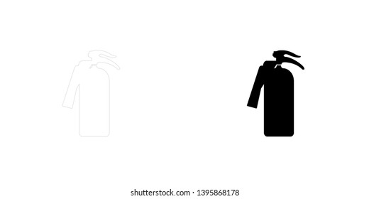 An Illustrated Icon Isolated on a Background - Fire Extinguisher
