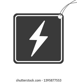 An Illustrated Icon Isolated on a Background - Lightning Bolt