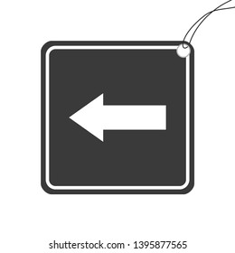 An Illustrated Icon Isolated on a Background - Left Arrow
