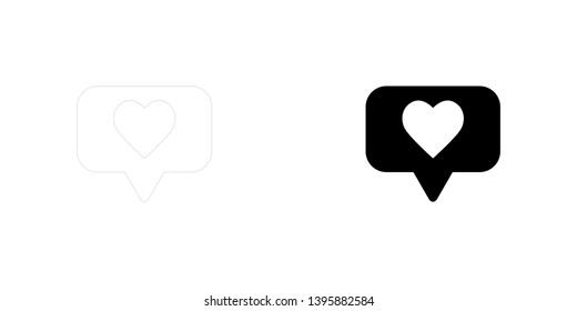 An Illustrated Icon Isolated on a Background - Social Media Love