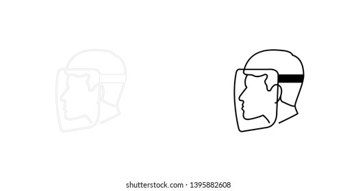 An Illustrated Icon Isolated on a Background - Safety Visor