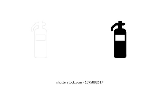 An Illustrated Icon Isolated on a Background - Fire Extinguisher