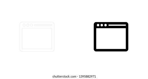 An Illustrated Icon Isolated on a Background - Browser