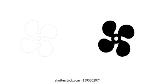 An Illustrated Icon Isolated on a Background - Car Fan