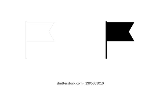 An Illustrated Icon Isolated on a Background - Cut Out Flag