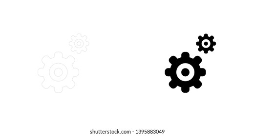 An Illustrated Icon Isolated on a Background - Cogs
