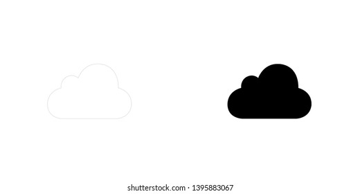 An Illustrated Icon Isolated on a Background - Cloud