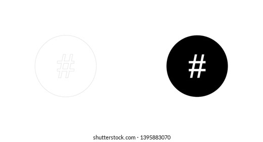 An Illustrated Icon Isolated on a Background - Circle Hash Filled