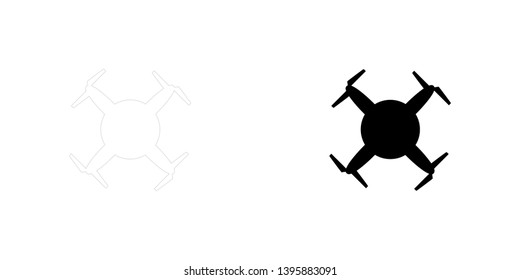 An Illustrated Icon Isolated on a Background - Circular Drone