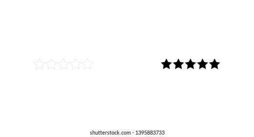 An Illustrated Icon Isolated on a Background - 5 Star Rating