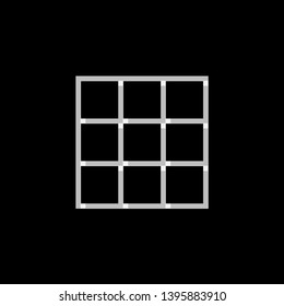 An Illustrated Icon Isolated on a Background - Web Wireframe 9 Way Split