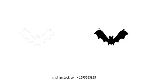 An Illustrated Icon Isolated on a Background - Bat2