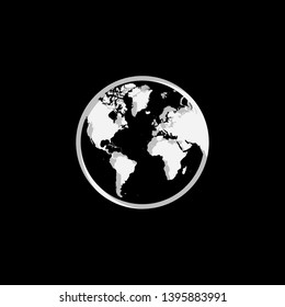An Illustrated Icon Isolated on a Background - World North America South America Europe