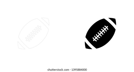 An Illustrated Icon Isolated on a Background - American Football