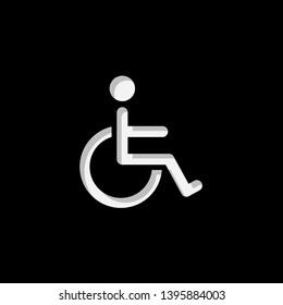 An Illustrated Icon Isolated on a Background - Wheelchair