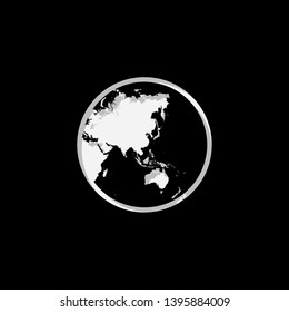 An Illustrated Icon Isolated on a Background - World Asia Oceania