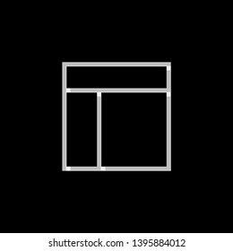 An Illustrated Icon Isolated on a Background - Web Wireframe Split Top Left