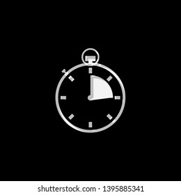An Illustrated Icon Isolated on a Background - Stopwatch Quarter Complete