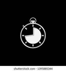 An Illustrated Icon Isolated on a Background - Stopwatch 3 Quarters Complete