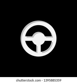 An Illustrated Icon Isolated on a Background - Steering Wheel