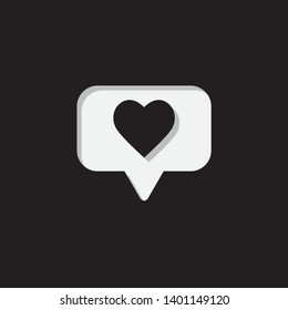An Illustrated Icon Isolated on a Background - Social Media Love