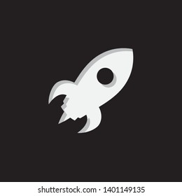 An Illustrated Icon Isolated on a Background - Space Rocket