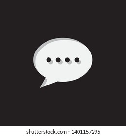 An Illustrated Icon Isolated on a Background - Round Message Bubble