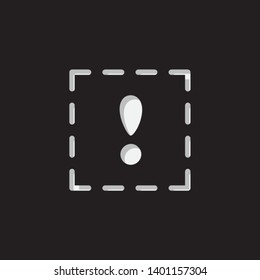 An Illustrated Icon Isolated on a Background - Squared Exclamation Mark