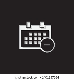 An Illustrated Icon Isolated on a Background - Square Calendar Remove