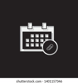 An Illustrated Icon Isolated on a Background - Square Calendar Attach