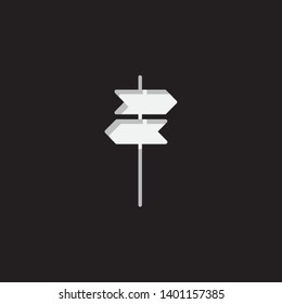 An Illustrated Icon Isolated on a Background - Sign Post Right Left
