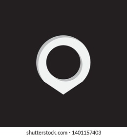 An Illustrated Icon Isolated on a Background - Short Map Pointer Open