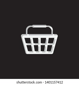 An Illustrated Icon Isolated on a Background - Shopping Basket