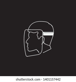 An Illustrated Icon Isolated on a Background - Safety Visor