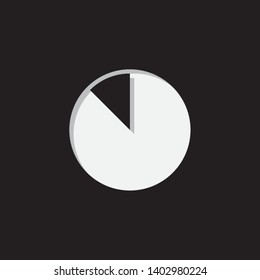 An Illustrated Icon Isolated on a Background - 87 Percent Pie Chart