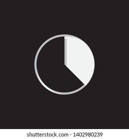 An Illustrated Icon Isolated on a Background - 37 Percent Pie Chart