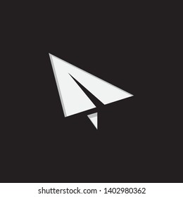 An Illustrated Icon Isolated on a Background - Paper Airplane