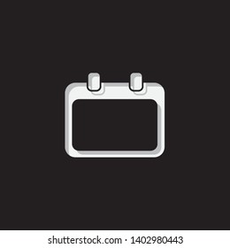 An Illustrated Icon Isolated on a Background - Empty Calendar