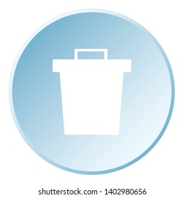 An Illustrated Icon Isolated on a Background - Trash Can