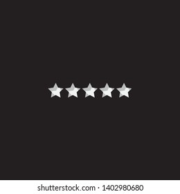 An Illustrated Icon Isolated on a Background - 5 Star Rating
