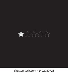 An Illustrated Icon Isolated on a Background - 1 Star Rating