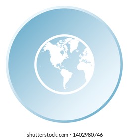 An Illustrated Icon Isolated on a Background - World North America  South America