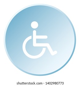 An Illustrated Icon Isolated on a Background - Wheelchair