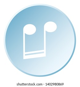 An Illustrated Icon Isolated on a Background - Upside Down Semi Quavers