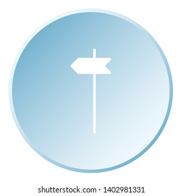 An Illustrated Icon Isolated on a Background - Sign Post Left