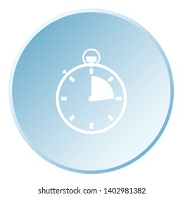 An Illustrated Icon Isolated on a Background - Stopwatch Quarter Complete